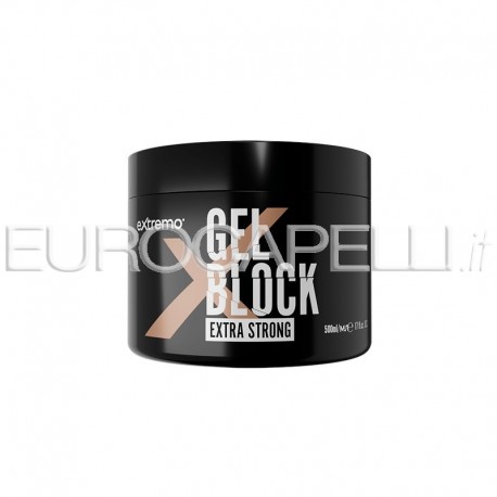 Extremo Gel Block Extra Strong – Gel Capelli Fissaggio Estremo 500ml